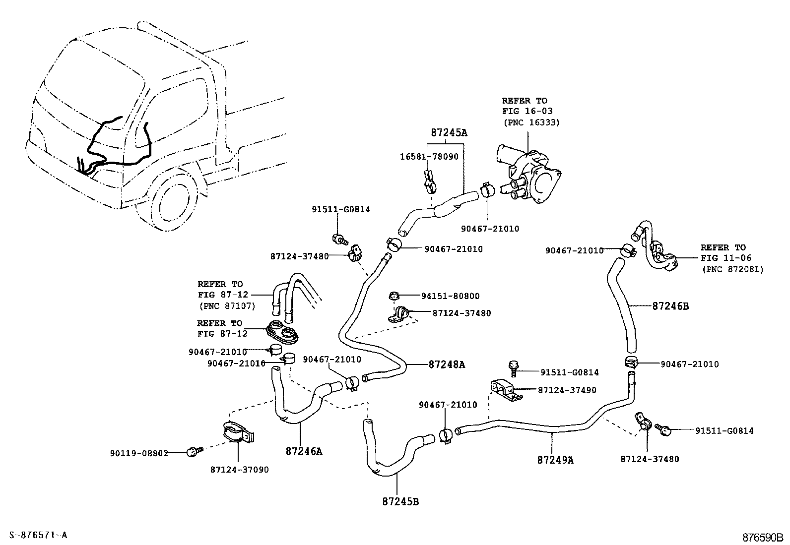 DYNA TOYOACE HV |  HEATING AIR CONDITIONING WATER PIPING