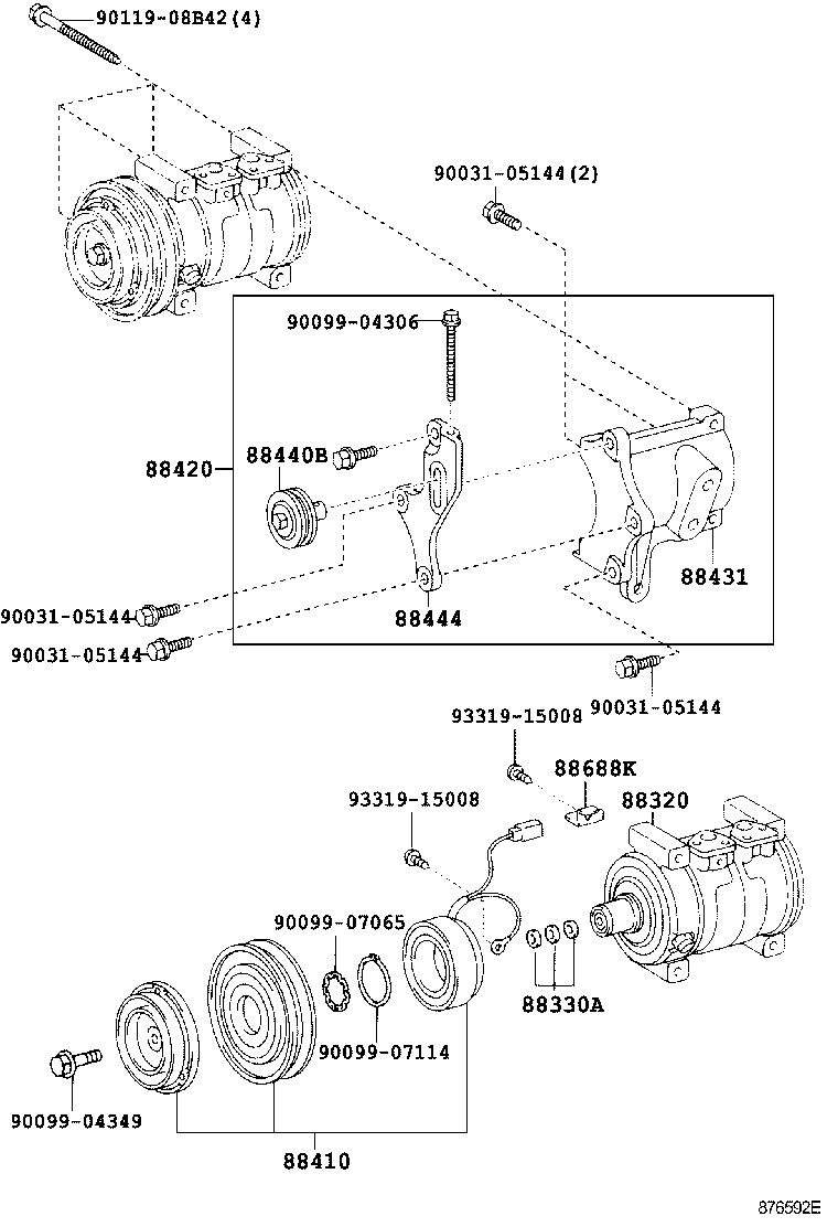  DYNA TOYOACE HV |  HEATING AIR CONDITIONING COMPRESSOR