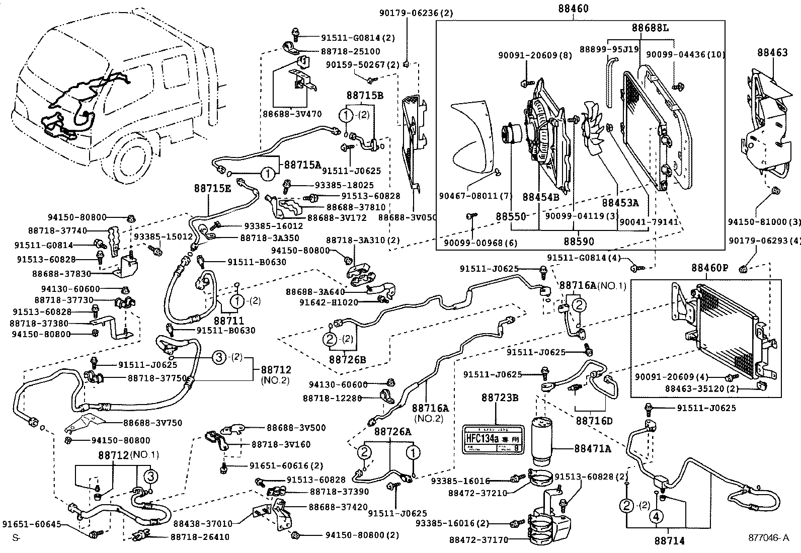  DYNA TOYOACE |  HEATING AIR CONDITIONING COOLER PIPING