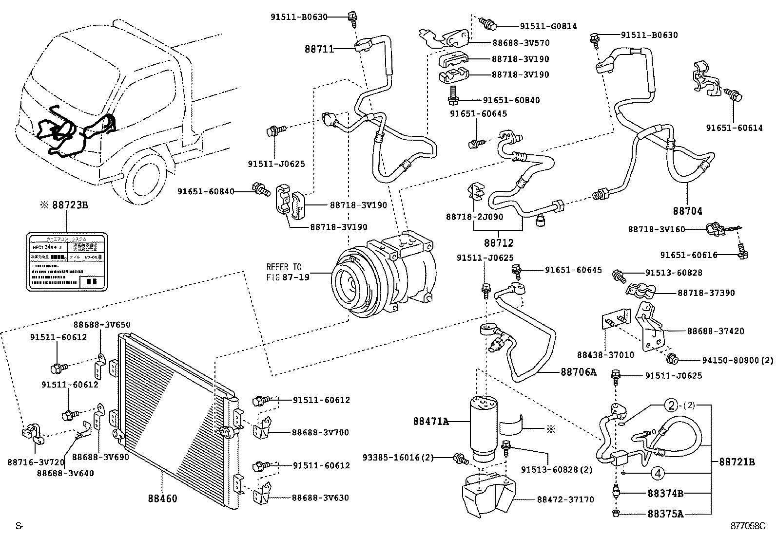  DYNA TOYOACE |  HEATING AIR CONDITIONING COOLER PIPING