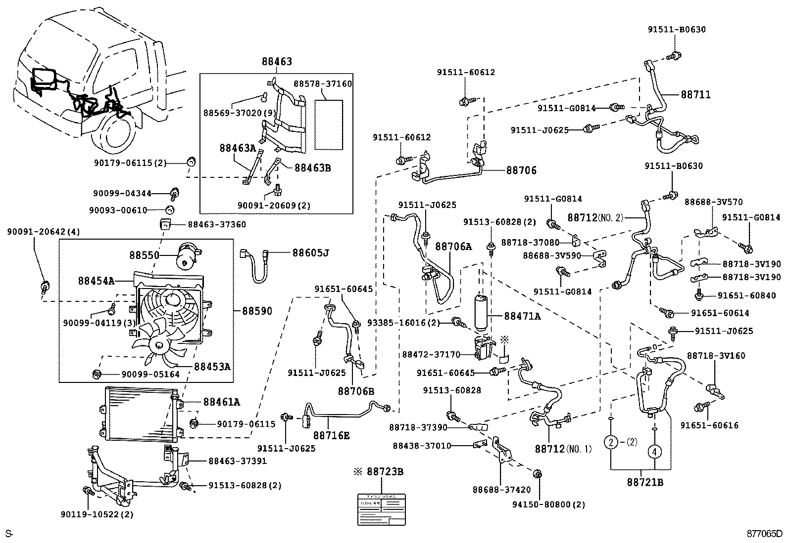  DYNA TOYOACE |  HEATING AIR CONDITIONING COOLER PIPING
