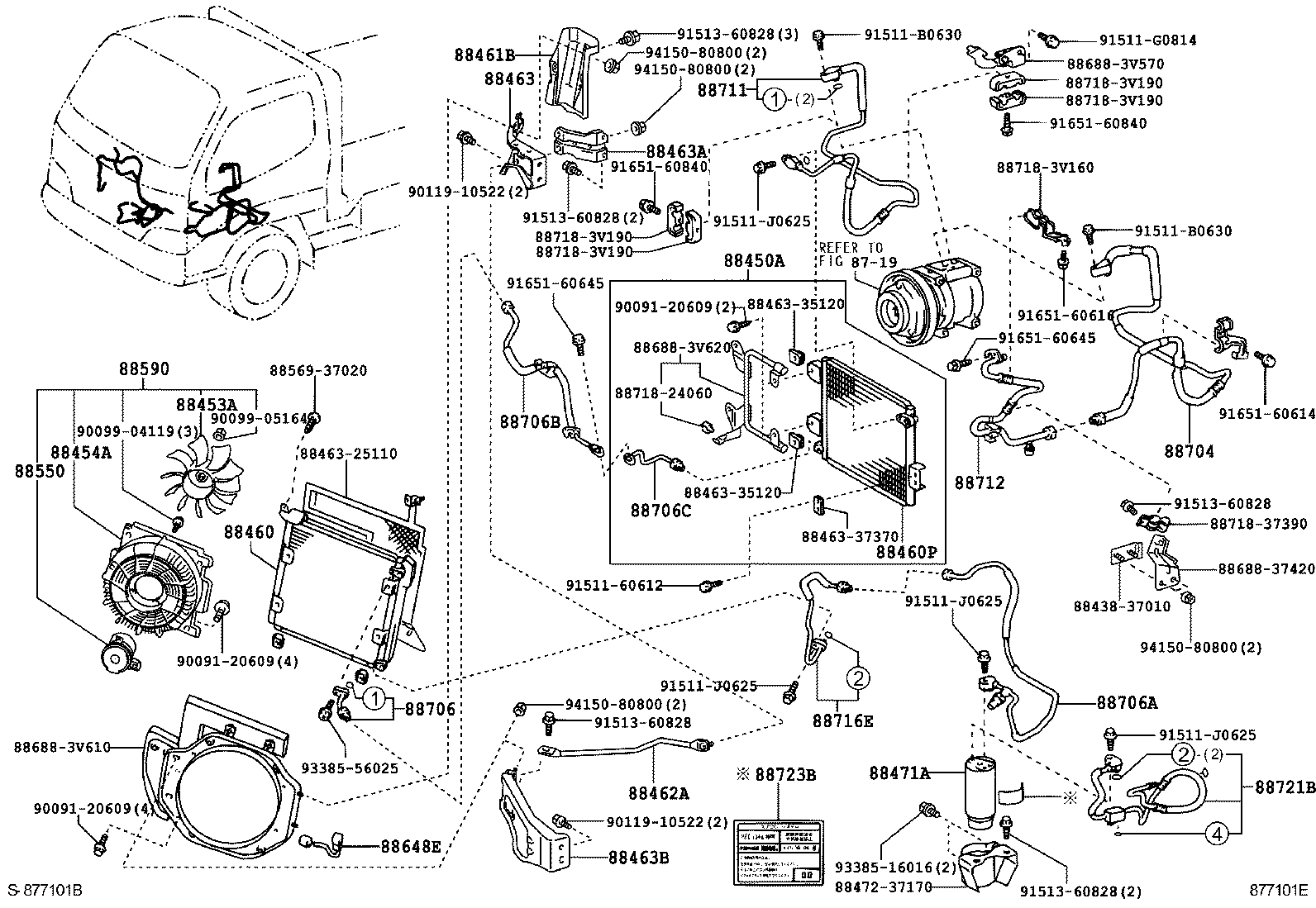  DYNA TOYOACE |  HEATING AIR CONDITIONING COOLER PIPING