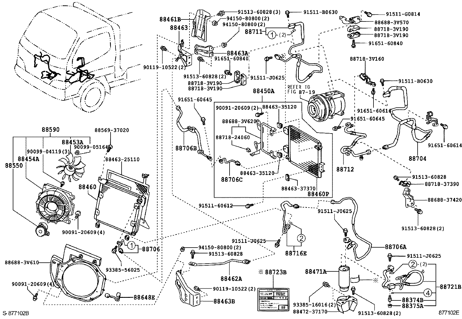  DYNA TOYOACE |  HEATING AIR CONDITIONING COOLER PIPING