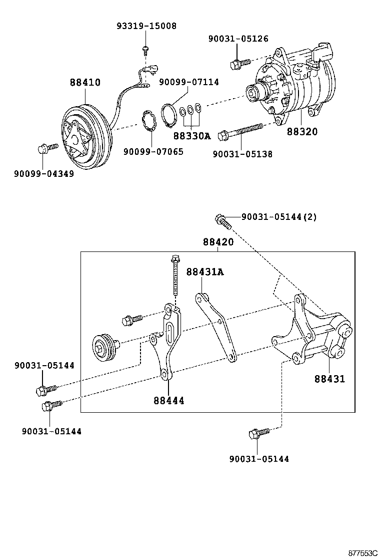  DYNA TOYOACE |  HEATING AIR CONDITIONING COMPRESSOR