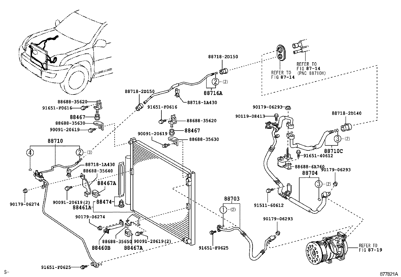  LAND CRUISER PRADO |  HEATING AIR CONDITIONING COOLER PIPING