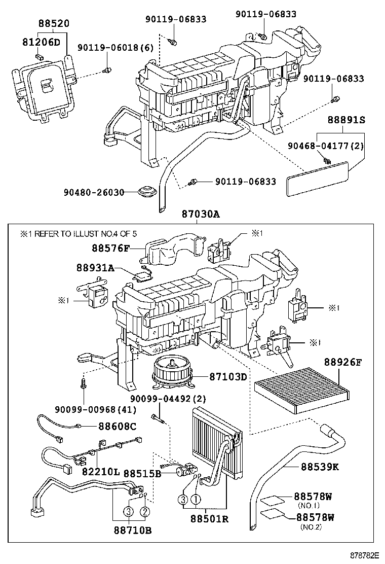  LS460 460L |  HEATING AIR CONDITIONING COOLER UNIT