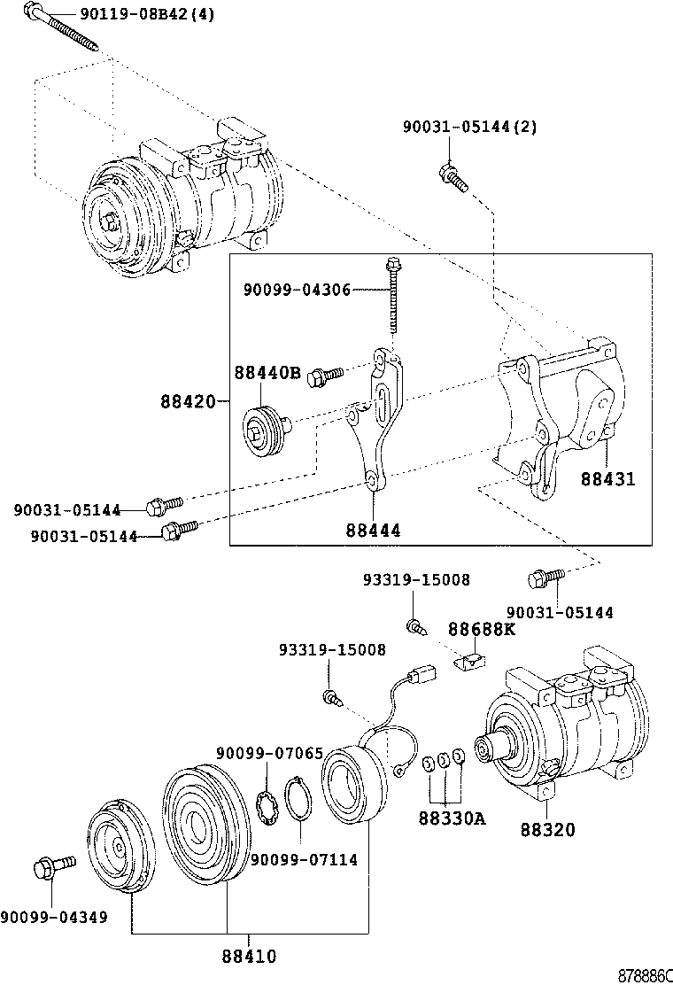  DYNA TOYOACE |  HEATING AIR CONDITIONING COMPRESSOR