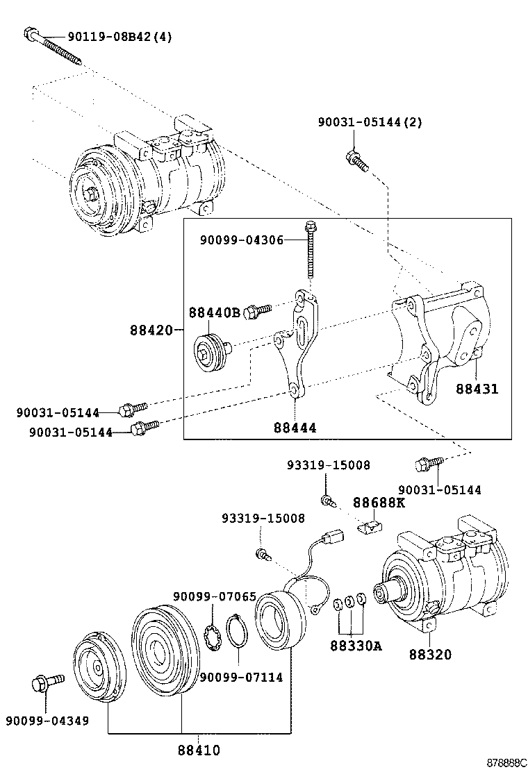  DYNA TOYOACE HV |  HEATING AIR CONDITIONING COMPRESSOR