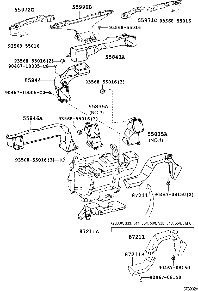  DYNA TOYOACE |  HEATING AIR CONDITIONING CONTROL AIR DUCT