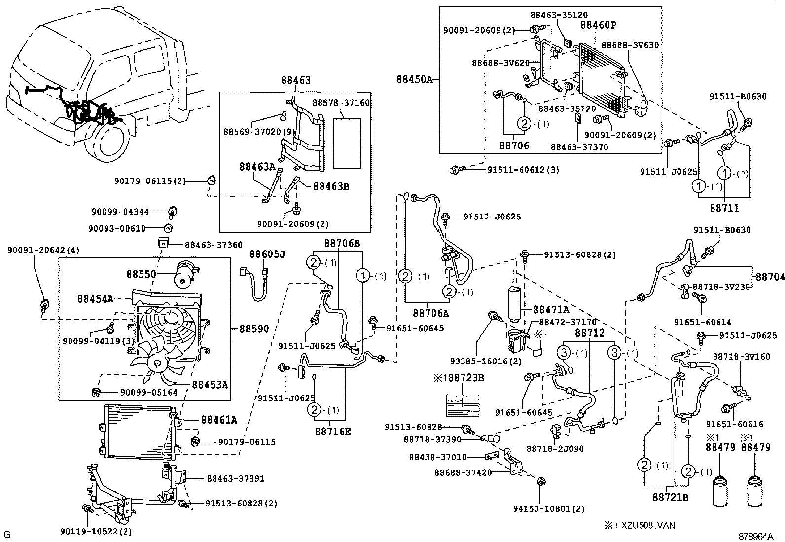  DYNA TOYOACE |  HEATING AIR CONDITIONING COOLER PIPING