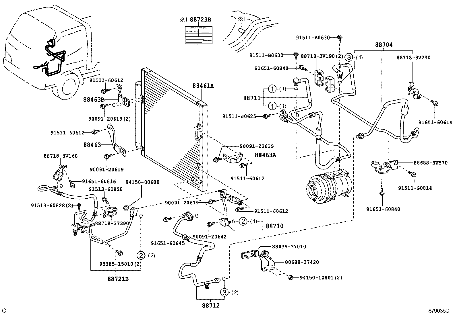  DYNA TOYOACE HV |  HEATING AIR CONDITIONING COOLER PIPING