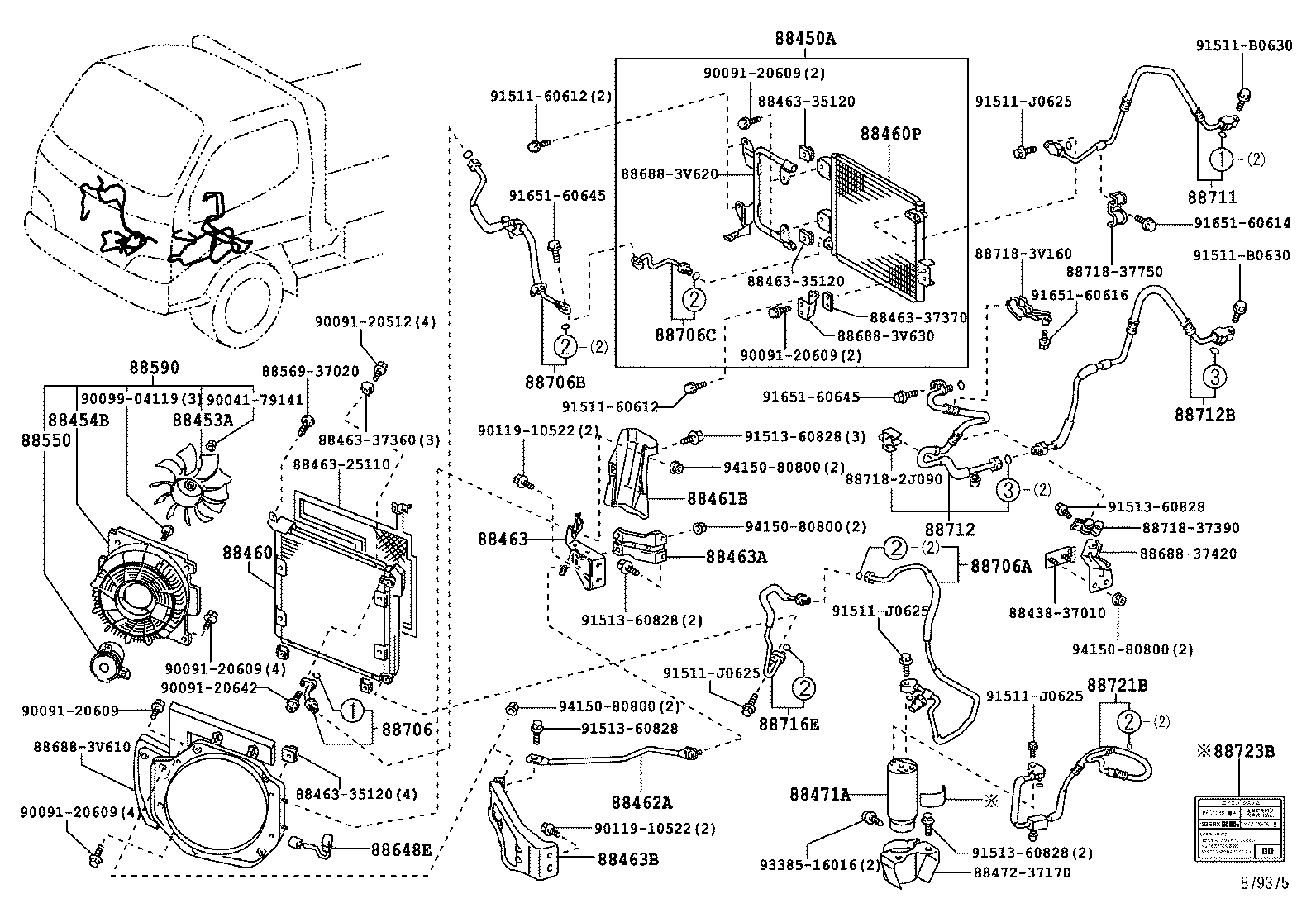  DYNA TOYOACE |  HEATING AIR CONDITIONING COOLER PIPING