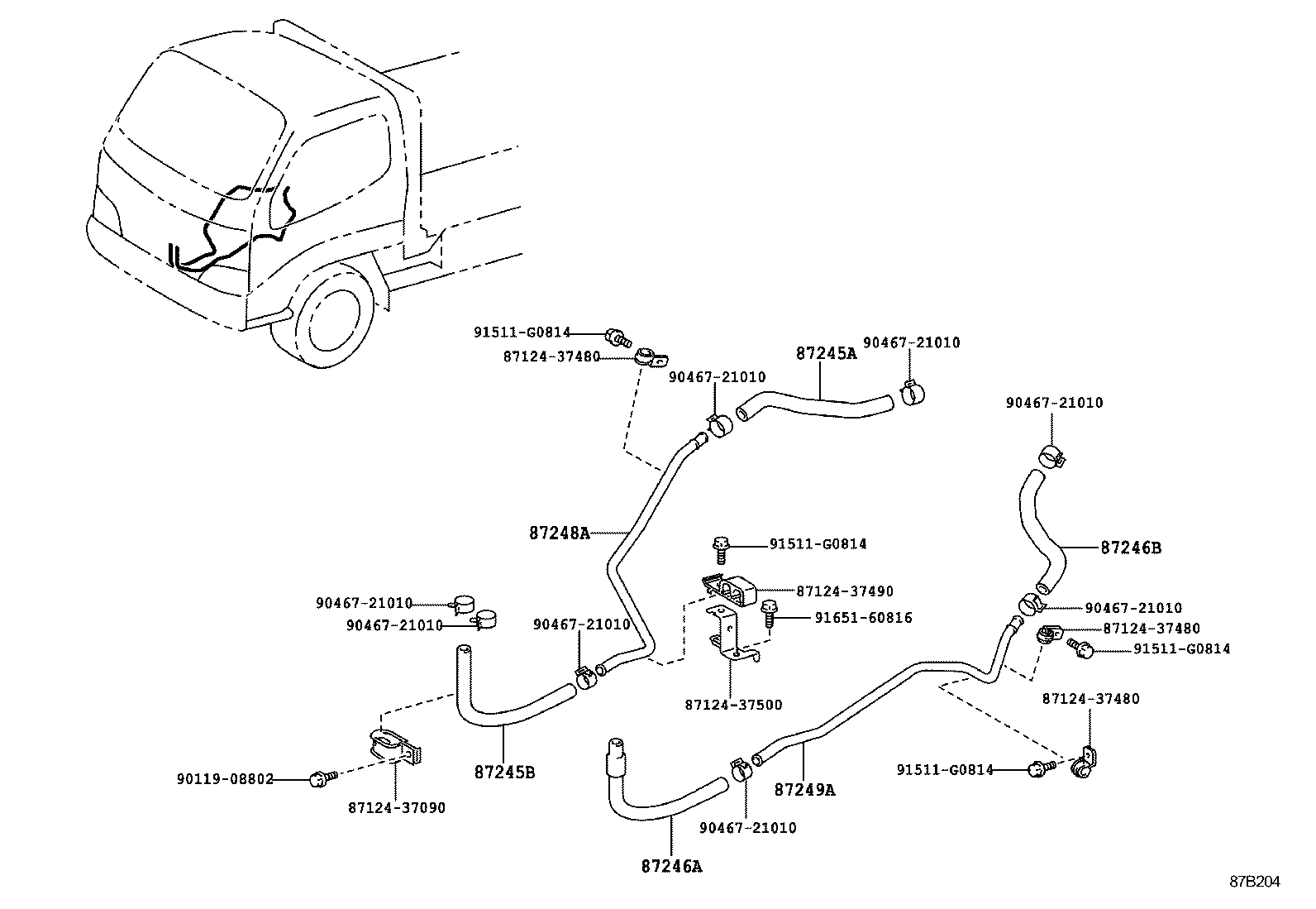  DYNA TOYOACE |  HEATING AIR CONDITIONING WATER PIPING