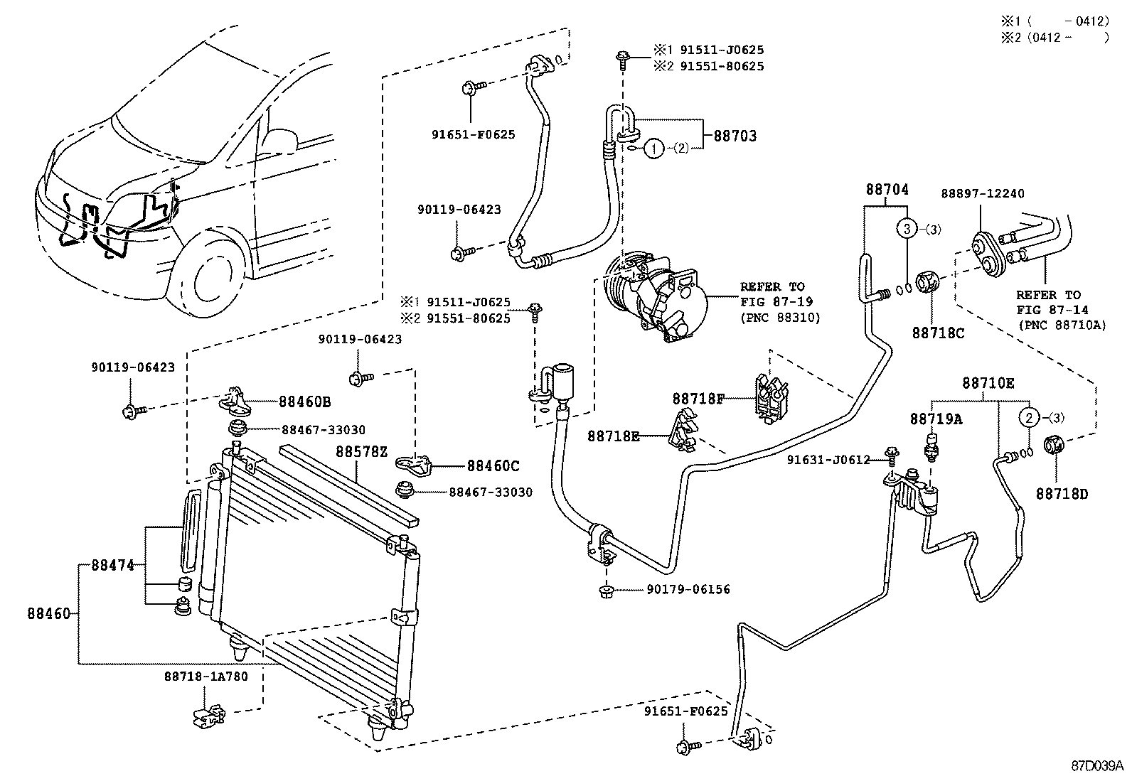  NOAH VOXY |  HEATING AIR CONDITIONING COOLER PIPING