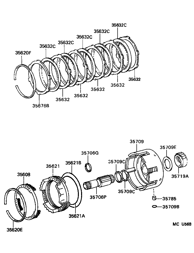 DYNA TOYOACE | CENTER SUPPORT PLANETARY SUN GEAR ATM