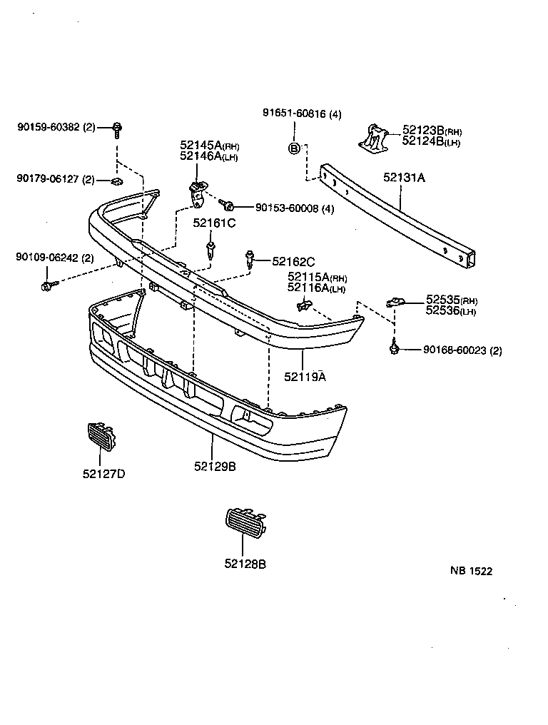  CALDINA |  FRONT BUMPER BUMPER STAY