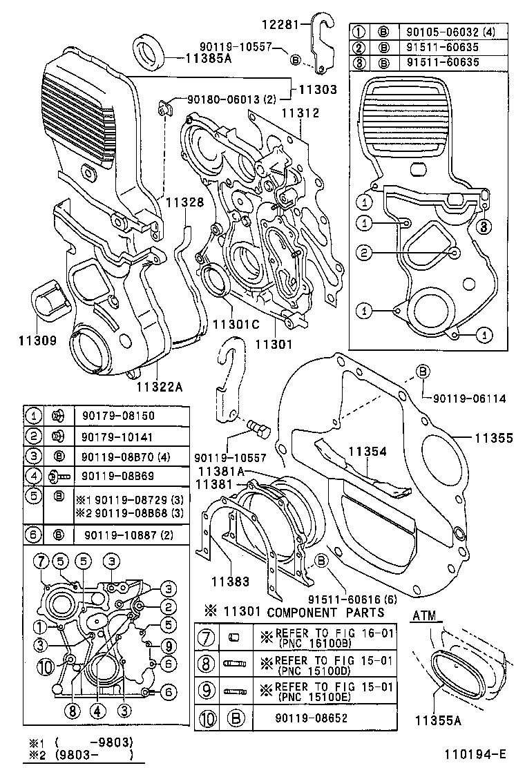  CHASER |  TIMING GEAR COVER REAR END PLATE