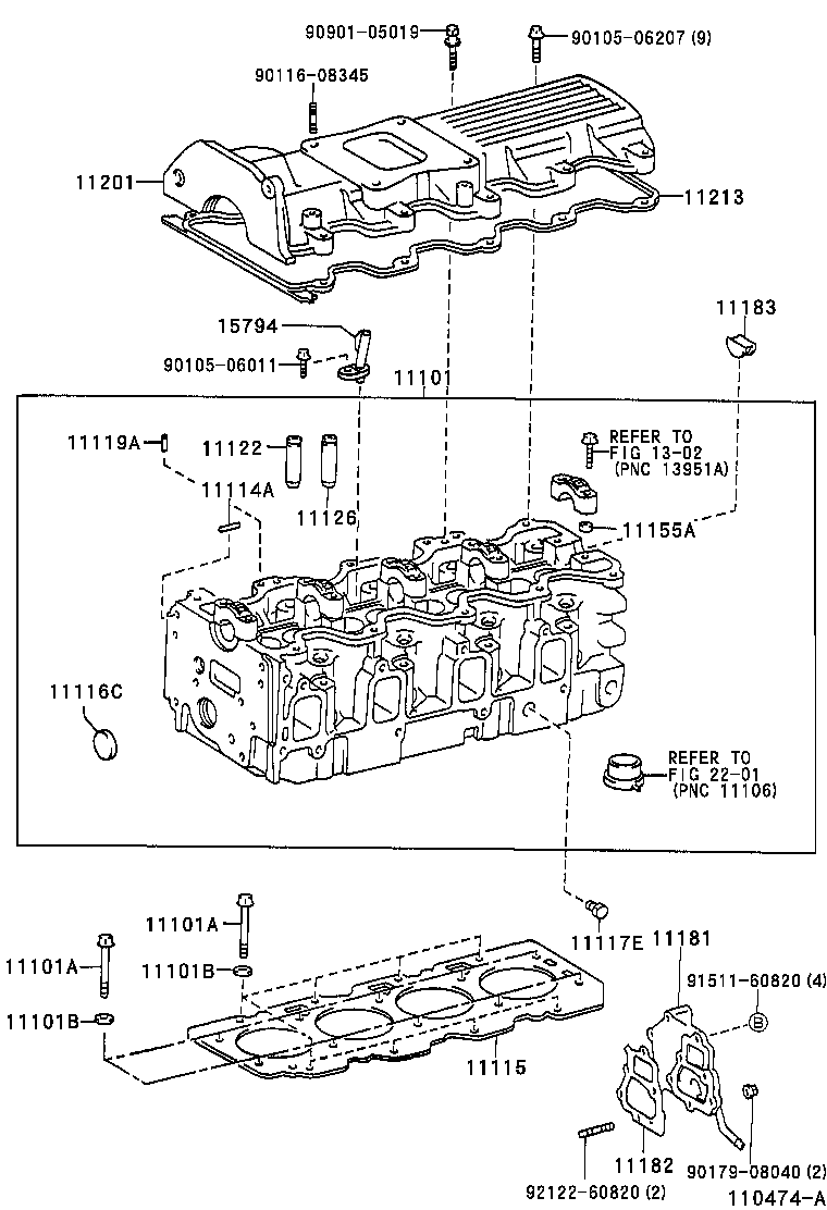  ESTIMA EMINA LUCIDA |  CYLINDER HEAD