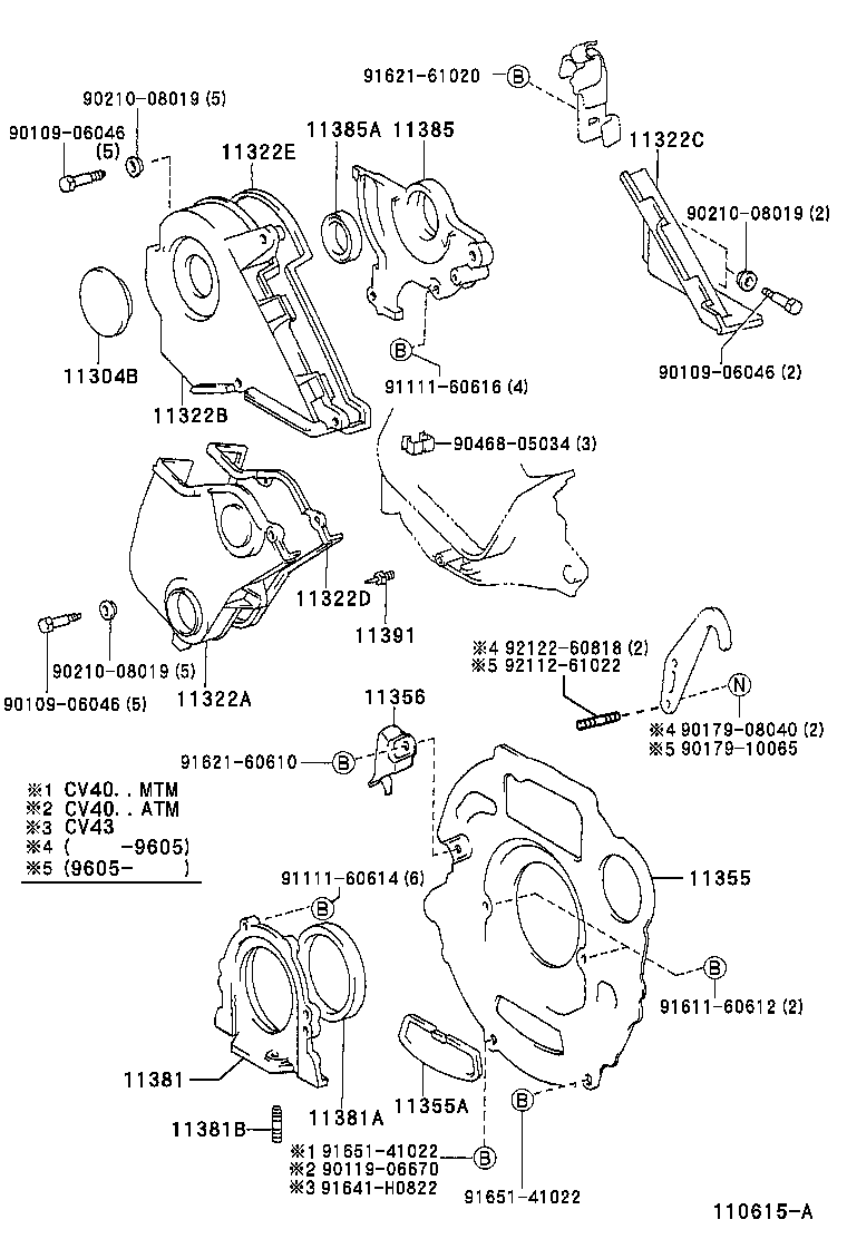  CAMRY VISTA |  TIMING GEAR COVER REAR END PLATE