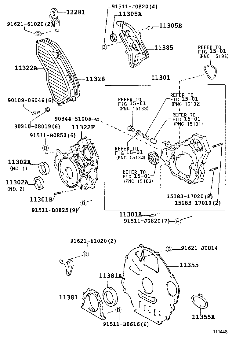  LAND CRUISER S T H T |  TIMING GEAR COVER REAR END PLATE