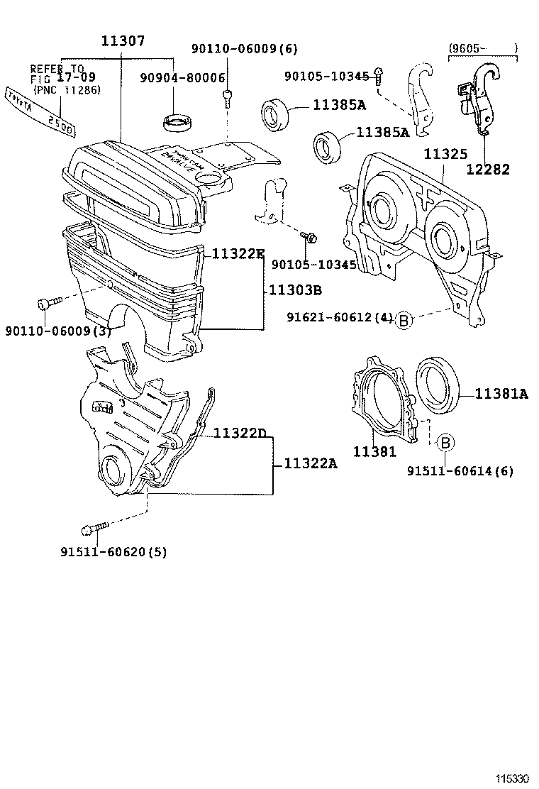  SOARER |  TIMING GEAR COVER REAR END PLATE