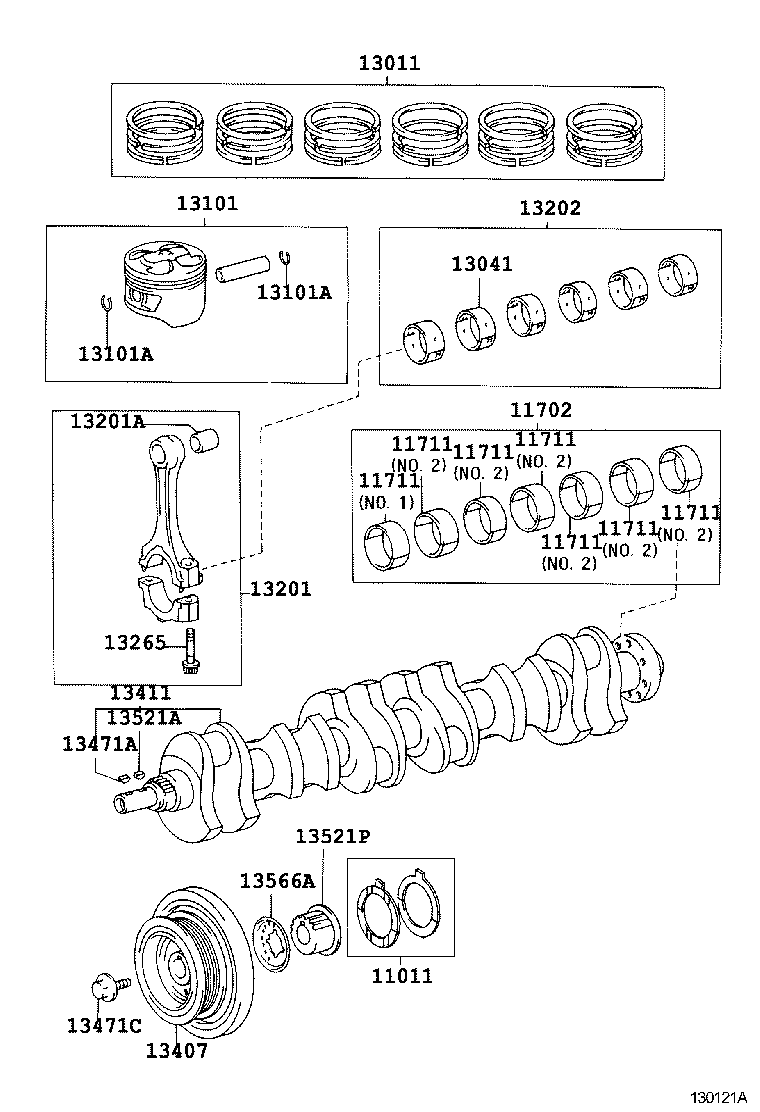  CROWN |  CRANKSHAFT PISTON