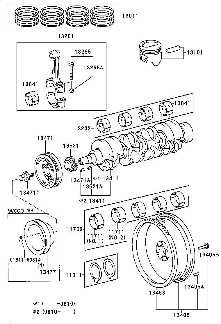  DYNA 150 TOYOACE G15 |  CRANKSHAFT PISTON