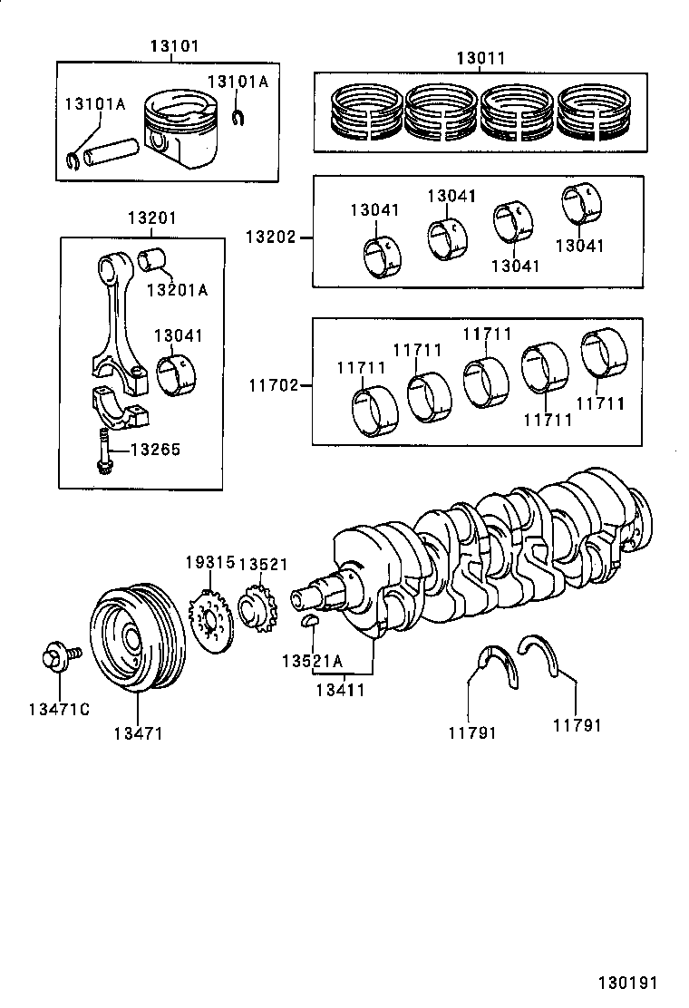  RAV4 J L |  CRANKSHAFT PISTON