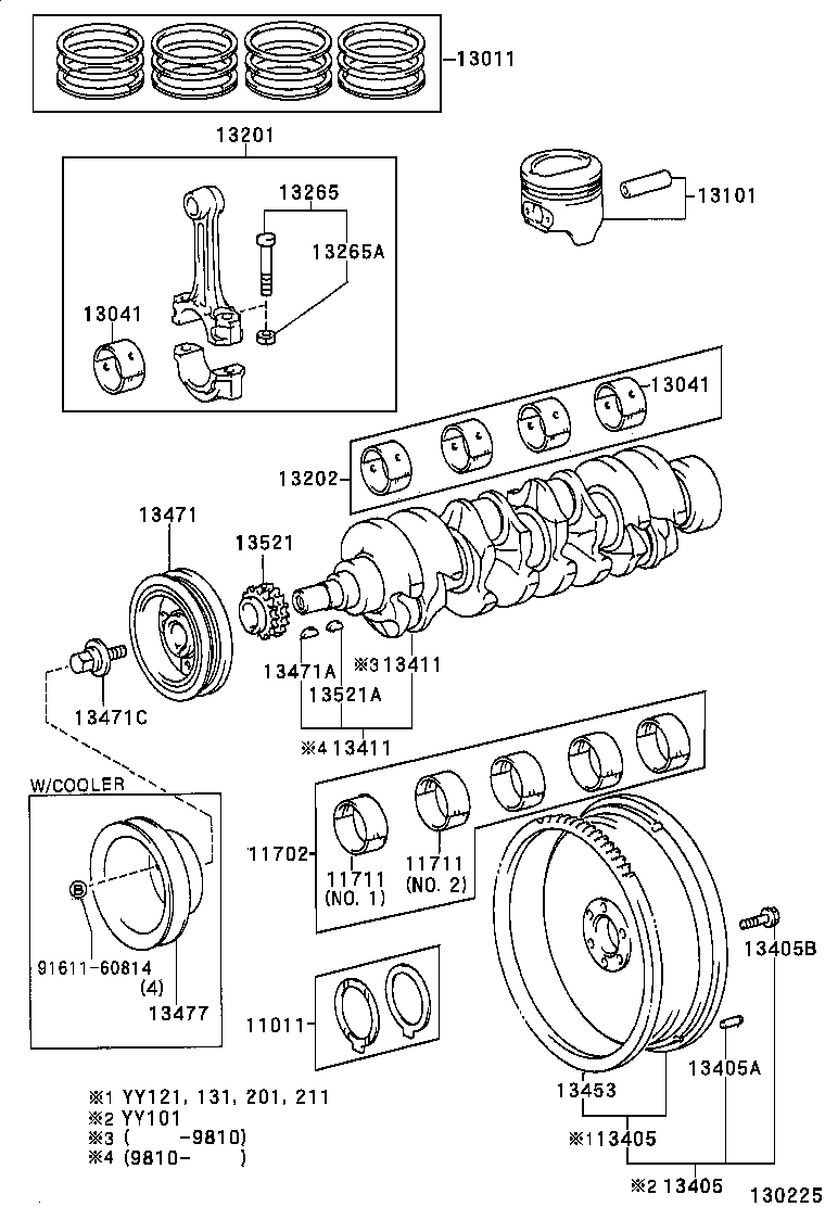  DYNA 150 TOYOACE G15 |  CRANKSHAFT PISTON