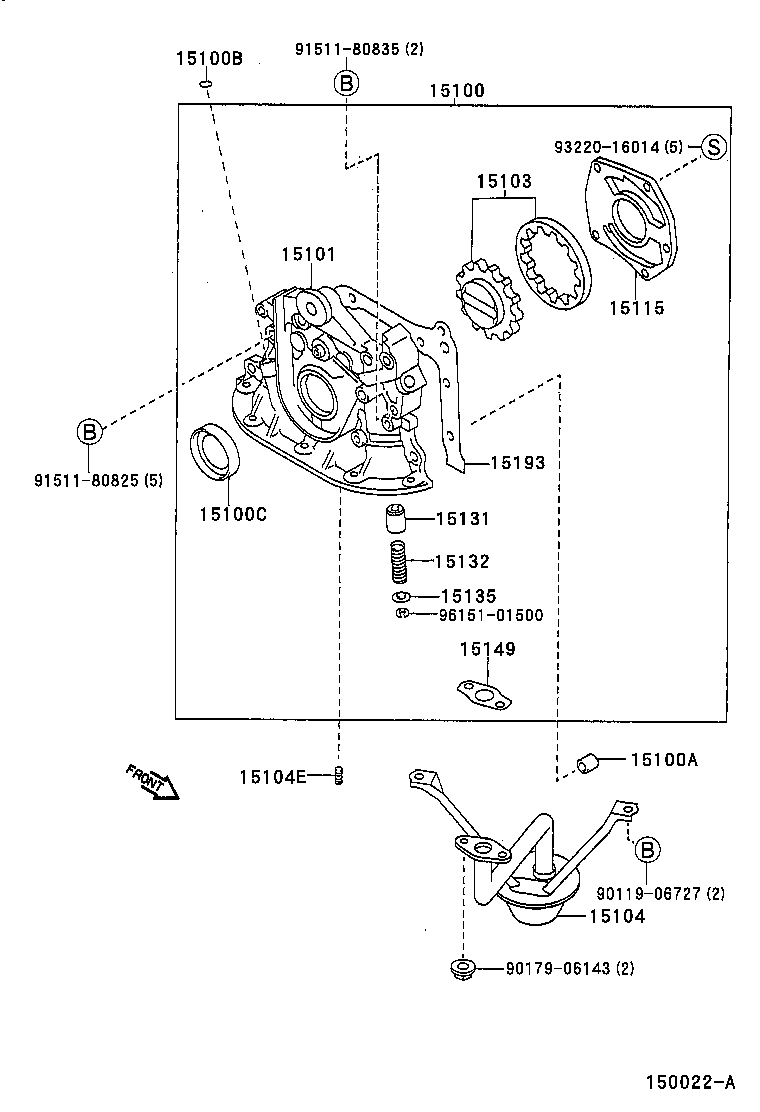  CARINA FF |  ENGINE OIL PUMP