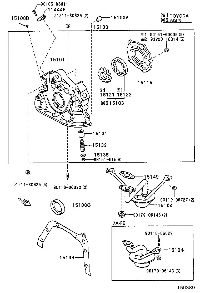  SPRINTER CARIB |  ENGINE OIL PUMP