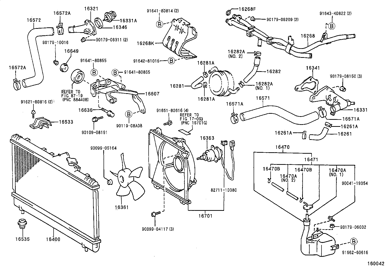  CORONA EXIV |  RADIATOR WATER OUTLET