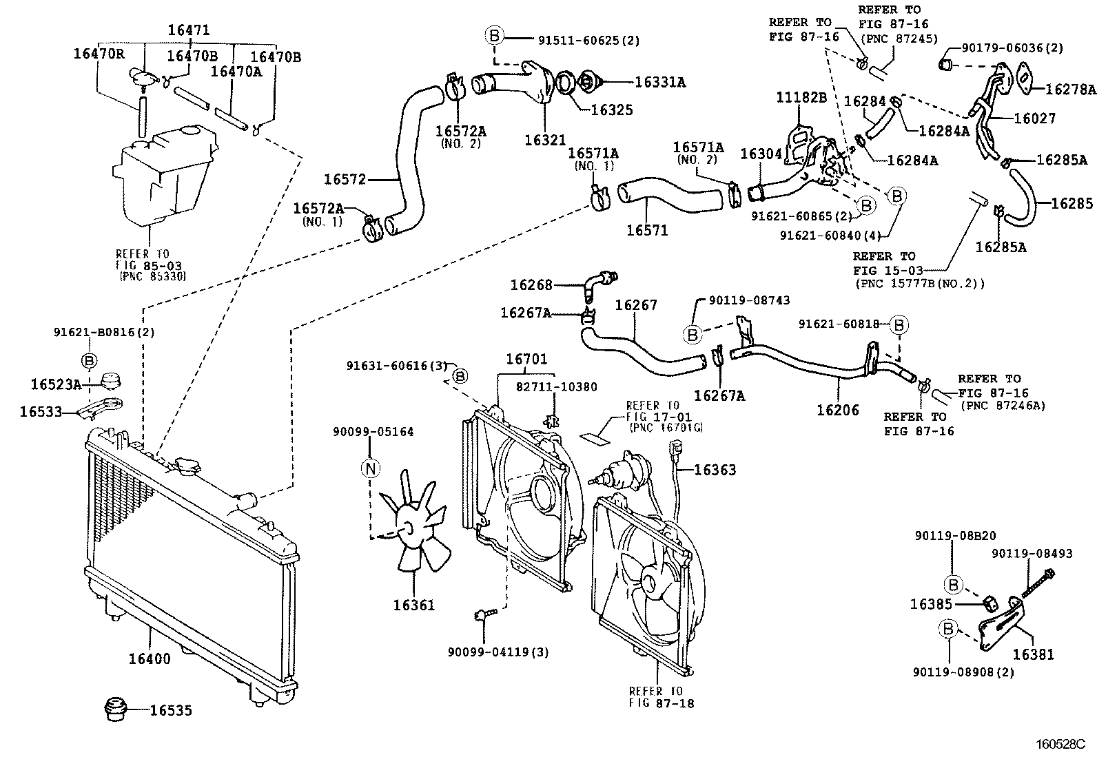  CORONA |  RADIATOR WATER OUTLET