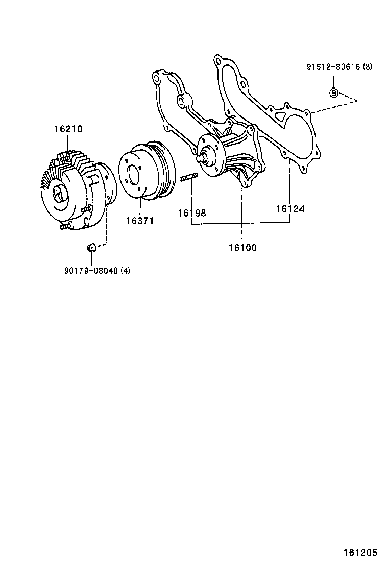  DYNA 200 TOYOACE G25 |  WATER PUMP