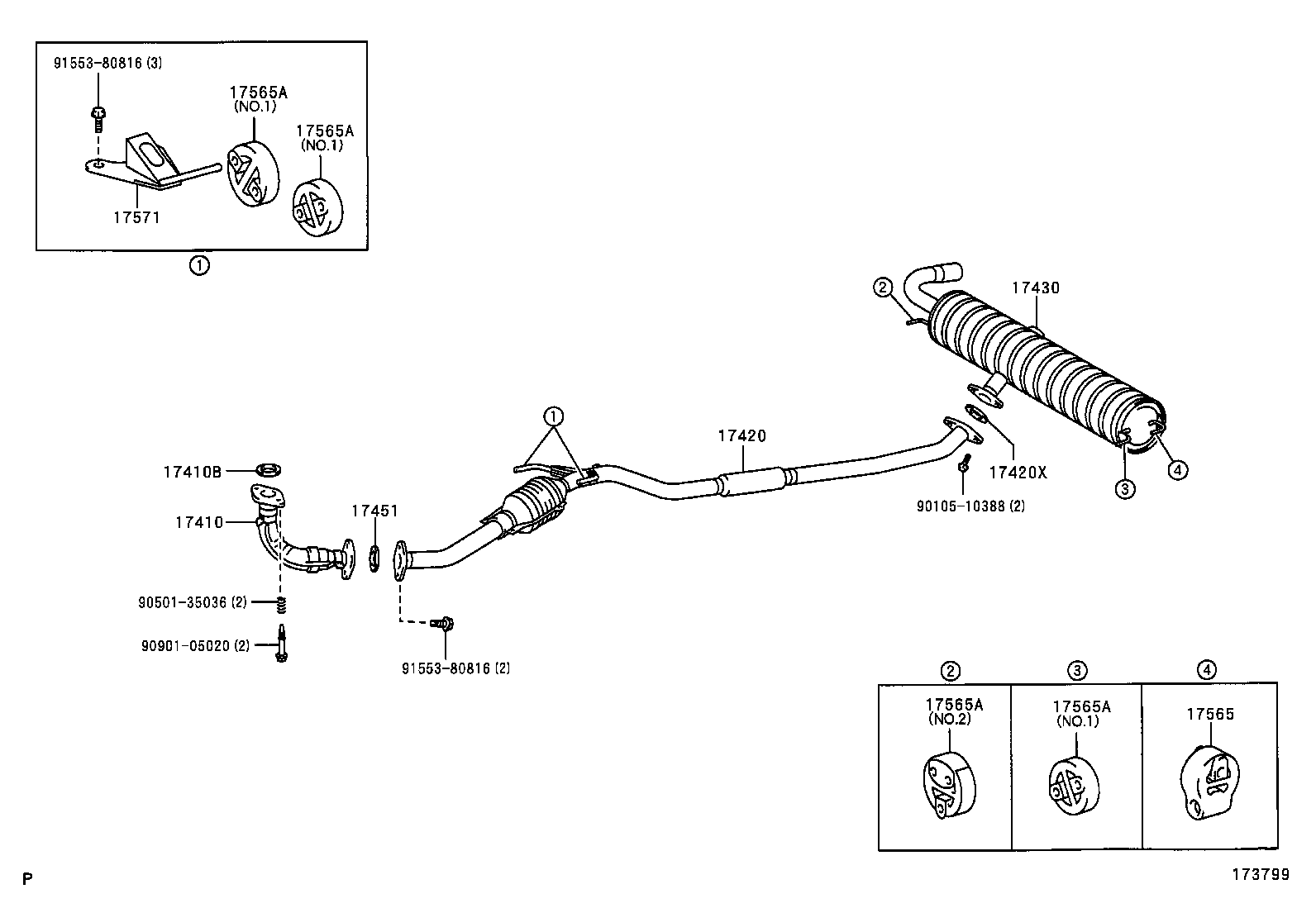  RAV4 J L |  EXHAUST PIPE