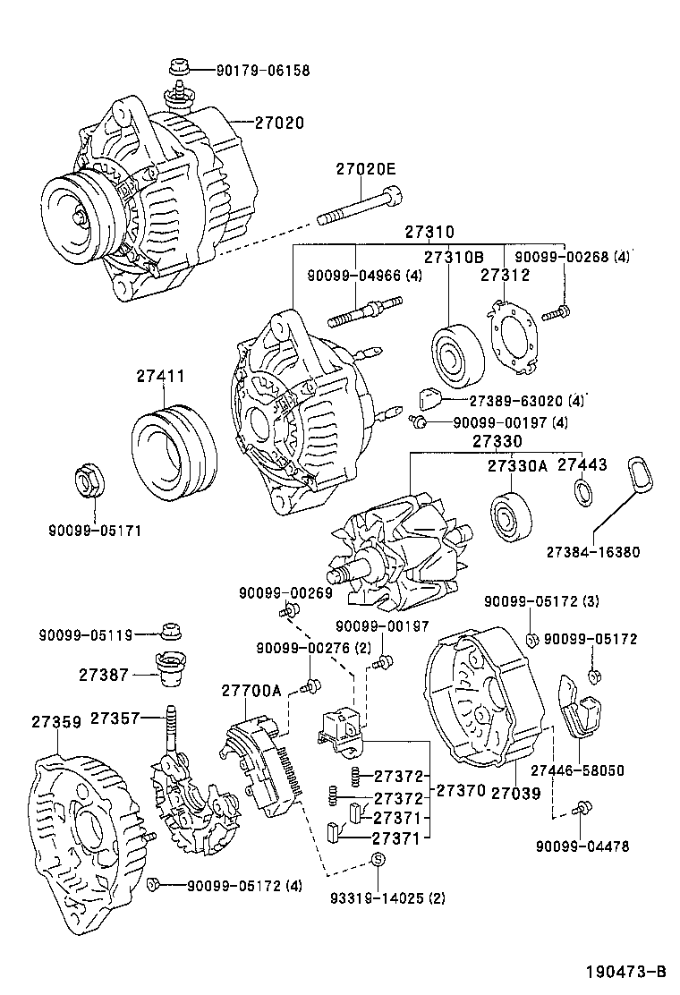  DYNA 200 TOYOACE G25 |  ALTERNATOR