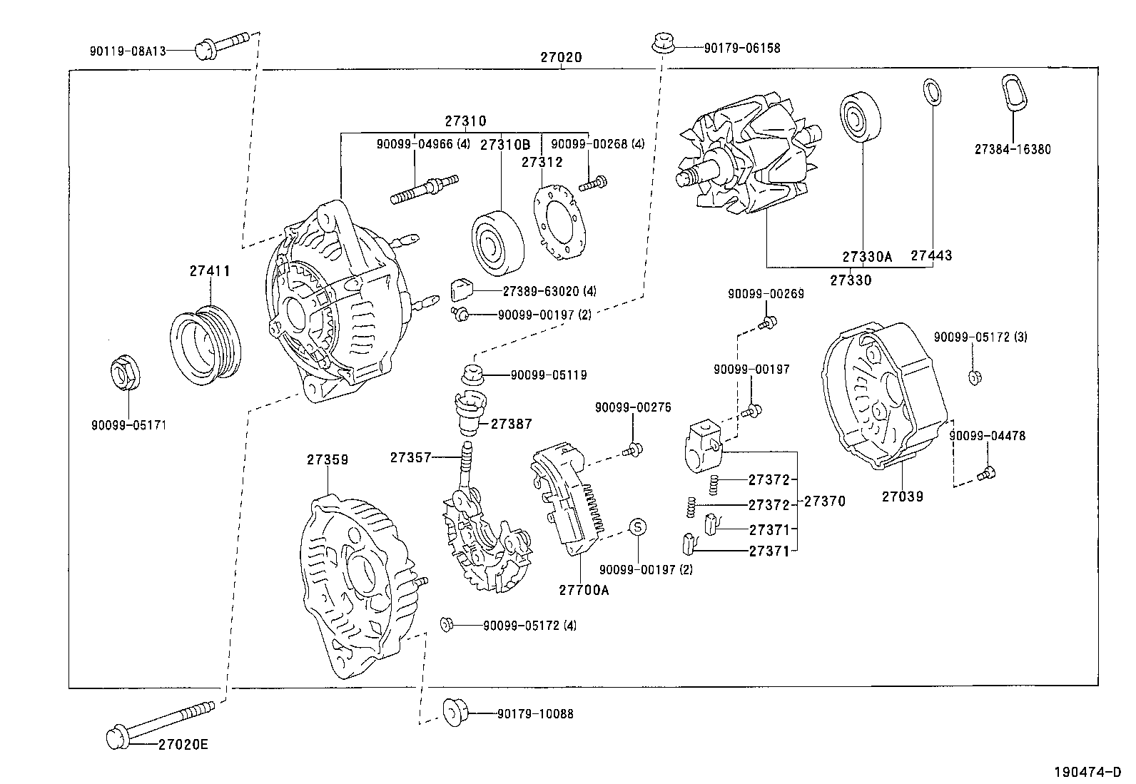  DYNA 200 TOYOACE G25 |  ALTERNATOR