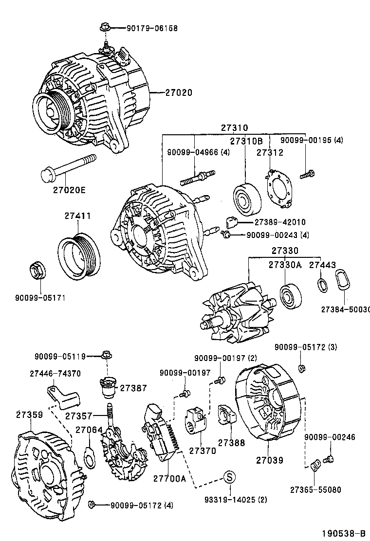  CALDINA |  ALTERNATOR