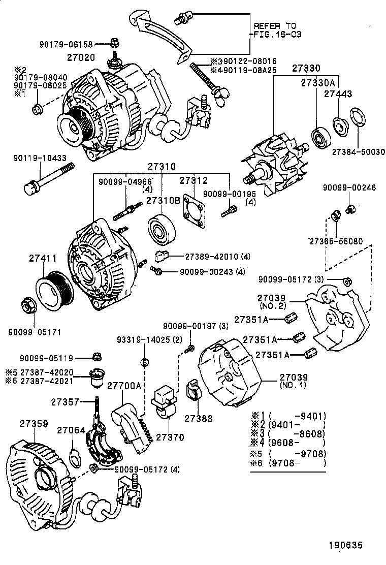  ESTIMA EMINA LUCIDA |  ALTERNATOR