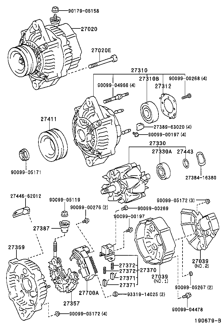  DYNA 200 TOYOACE G25 |  ALTERNATOR