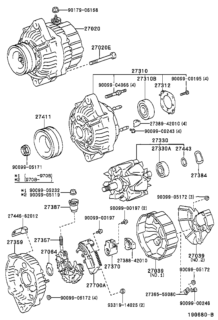  DYNA 200 TOYOACE G25 |  ALTERNATOR