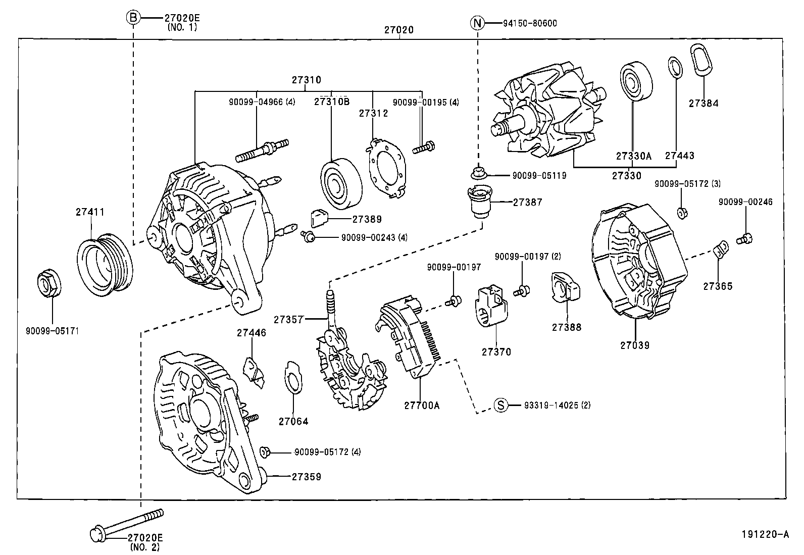  RAV4 J L |  ALTERNATOR