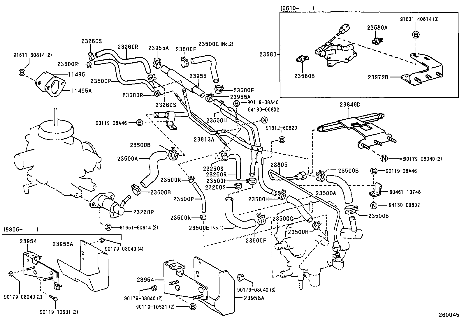  DYNA 150 TOYOACE G15 |  LPG CARBURETOR FUEL PIPE