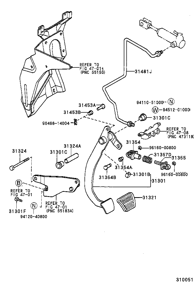  HIACE REGIUSACE |  CLUTCH PEDAL FLEXIBLE HOSE