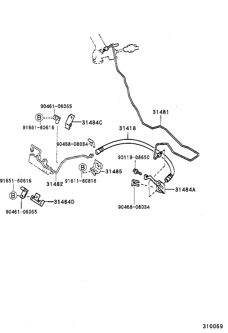  CARINA FF |  CLUTCH PEDAL FLEXIBLE HOSE