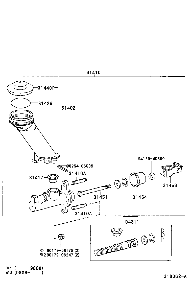  CARINA FF |  CLUTCH MASTER CYLINDER