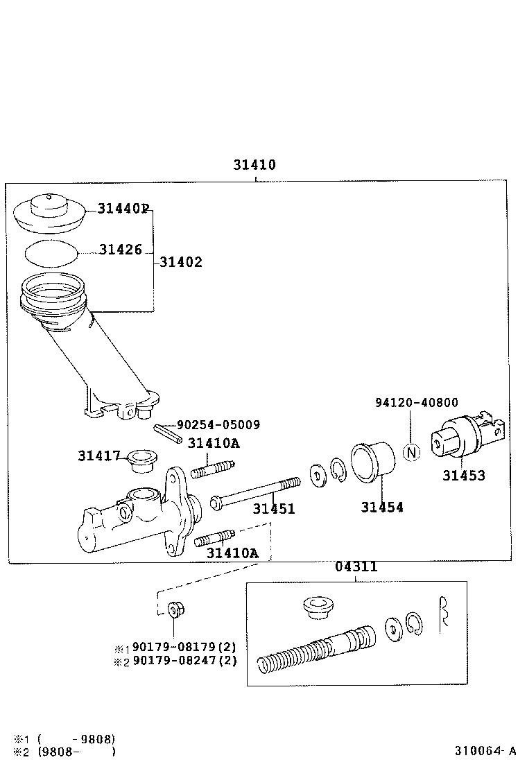  CARINA FF |  CLUTCH MASTER CYLINDER