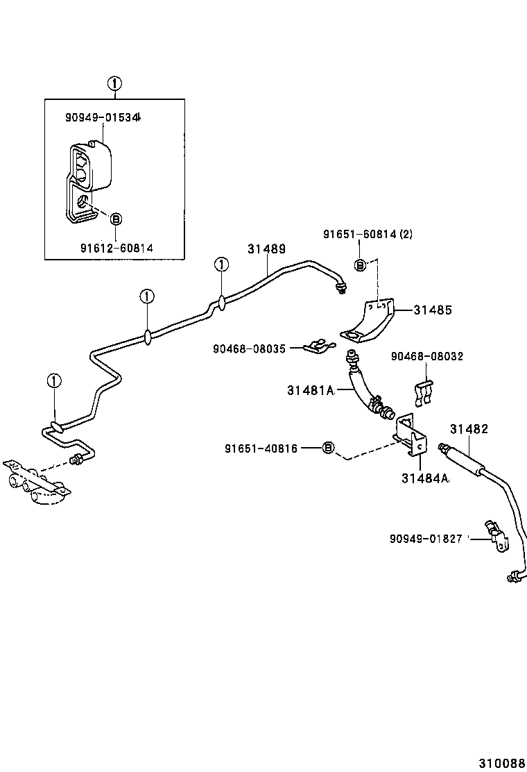 HIACE REGIUSACE |  CLUTCH PEDAL FLEXIBLE HOSE