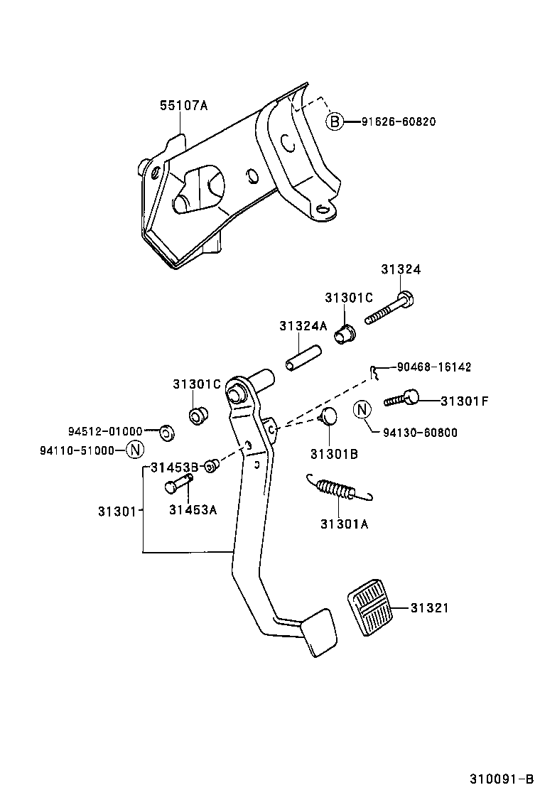  COROLLA 2 |  CLUTCH PEDAL FLEXIBLE HOSE