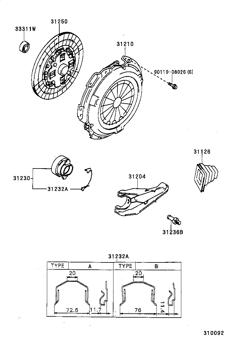  MARK 2 |  CLUTCH RELEASE FORK